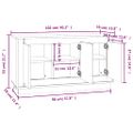 vidaXL Komoda hnedý dub 102x35x55 cm spracované drevo