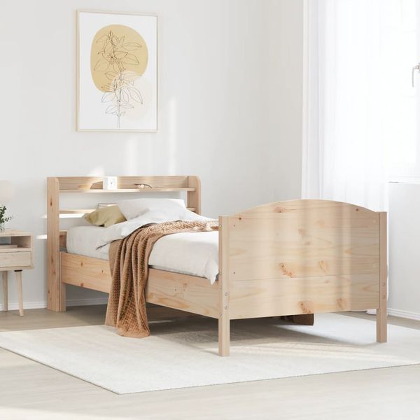 vidaXL Posteľ bez matraca 75x190 cm masívna borovica