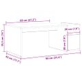 vidaXL Konferenčný stolík Čierny dub 90 x 45 x 35 cm Kompozitné drevo