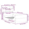 vidaXL Posteľ s knižnicou bez matraca biela 75x190 cm masívne drevo