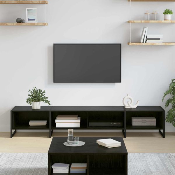 vidaXL TV skrinka Čierny dub 170,5 x 36 x 30,5 cm Kompozitné drevo