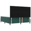 vidaXL Posteľ s pružinovým rámom Tmavozelená 200 x 180 cm Zamat