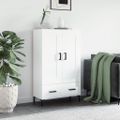 vidaXL Vysoká skrinka lesklá biela 69,5x31x115 cm kompozitné drevo