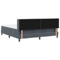vidaXL Posteľ s pružinovým rámom Tmavo šedá 200 x 180 cm Zamat