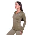 Dámska bežecká mikina 1/2 Zip Pulse Vetiver - GymBeam, veľkosť L, veľkosť oblečenia L