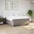 vidaXL Boxspring posteľ s matracom sivohnedý 200x200 cm látka