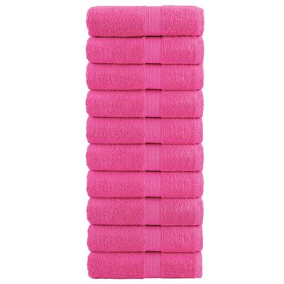 vidaXL Prémiové umývacie utierky SOLUND 10 ks ružové 30x30 cm 600 g/m²