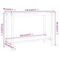 vidaXL Konzolový stolík sivý 110x40x80 cm masívne borovicové drevo