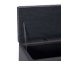 vidaXL Lavica s úložným priestorom 116 cm, sivá, umelá koža