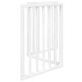 vidaXL Brána pre psa skladacia 3 panely biela 150 cm topoľové drevo