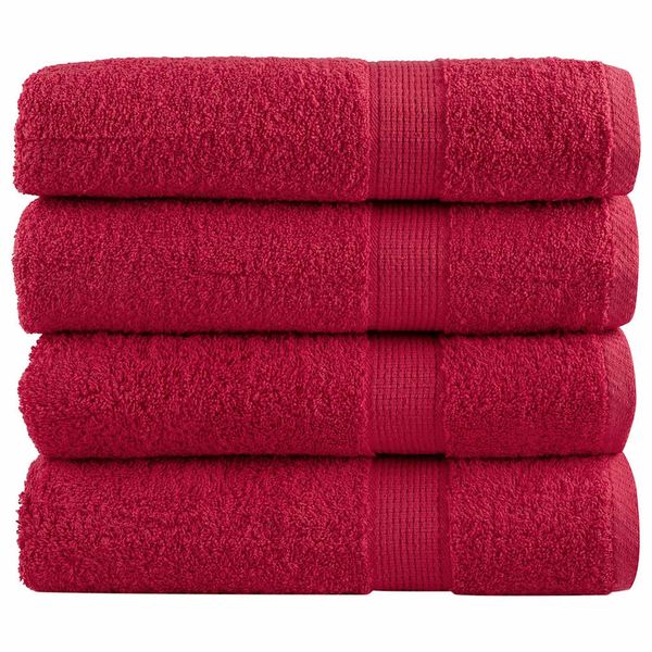 vidaXL Prémiové osušky SOLUND 4 ks fialové 100x150 cm 600 g/m2
