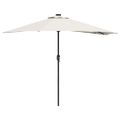 vidaXL Záhradný slnečník 294 x 150 x 224 cm Polyester a oceľ Piesková