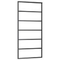 vidaXL Posuvné dvere s kovaním ESG sklo a hliník 90x205 cm