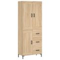 vidaXL Vysoká skrinka dub sonoma 69,5x34x180 cm spracované drevo
