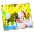 vidaXL Fotorámiky na stenu alebo stôl 3 ks zlaté 28x35 cm MDF
