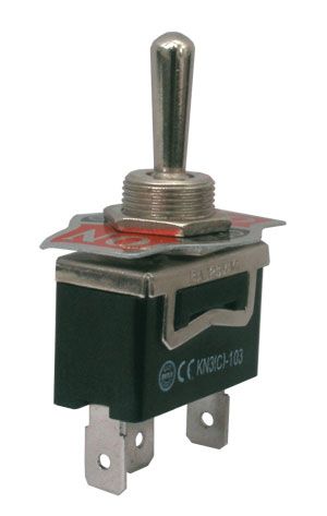 Prepínač páčkový  3pol./3pin (ON)-OFF-(ON) 250V/10A