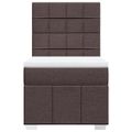 vidaXL Boxspring posteľ s matracom tmavohnedá 100x200 cm látka