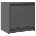 vidaXL Nočné stolíky 2 ks sivé 40x30,5x40 cm borovicový masív