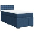 vidaXL Posteľný rám boxsping s matracom modrý 80x200 cm látka