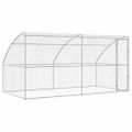 vidaXL Psí kennel 2 ks Strieborná 4 x 2 x 2 m Pozinkovaná oceľ