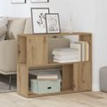 vidaXL skrinka na knihy/priehradka Artisan Dub 80x24x63 cm
