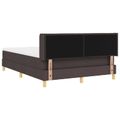 vidaXL Posteľ s pružinovým rámom Tmavohnedá 200 x 140 cm látka