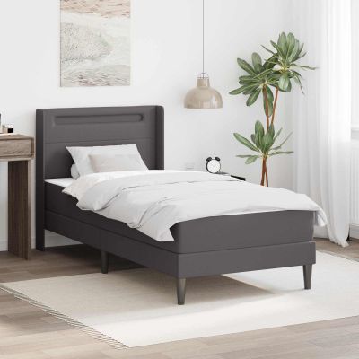 vidaXL Rám postele s matracom Sivá 80 x 200 cm Umelá koža