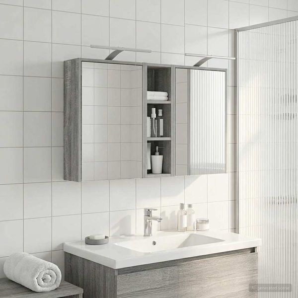 vidaXL Set kabinetov do kúpeľne 3 pcs 106 x 16 x 62,5 cm