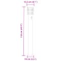 vidaXL Vonkajšie stojace lampy senzor 3 ks strieborné 110cm nehr. oceľ
