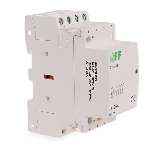 Stykač F&F ST25-40 3F 25A, 4xNO, 230V, na DIN lištu