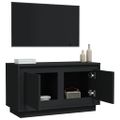vidaXL TV skrinka čierna 80x35x45 cm spracované drevo