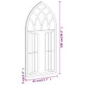 vidaXL Záhradné zrkadlo pieskové 100x45 cm exteriérové železo