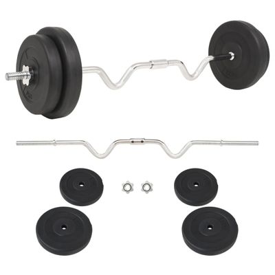 vidaXL Súprava barbell činiek, 30 kg