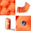 vidaXL Samonafukovací kempingový matrac s vankúšmi, 2 osoby, oranžový