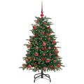 vidaXL Umelý vianočný stromček Zelená 120 cm PVC, kov a plast