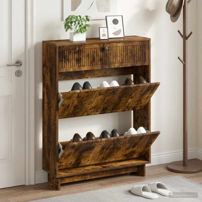 vidaXL Skriňa na topánky EDE 78 x 24 x 103 cm Kompozitné drevo