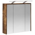 vidaXL Kúpeľňová zrkadlová skrinka Dymová dub 63,5 x 16 x 62,5 cm