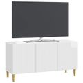 vidaXL TV skrinka 99 x 34,5 x 50 cm Biela s vysokým leskom