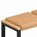 vidaXL Vankúš na lavičku 2 ks Sherpa látka Béžová Hĺbka 35 cm
