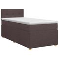 vidaXL Posteľ boxspring s matracom Tmavohnedá 90 x 190 cm Látka