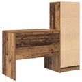 vidaXL Stôl Staré drevo 135,5 x 50 x 127 cm 2 ks