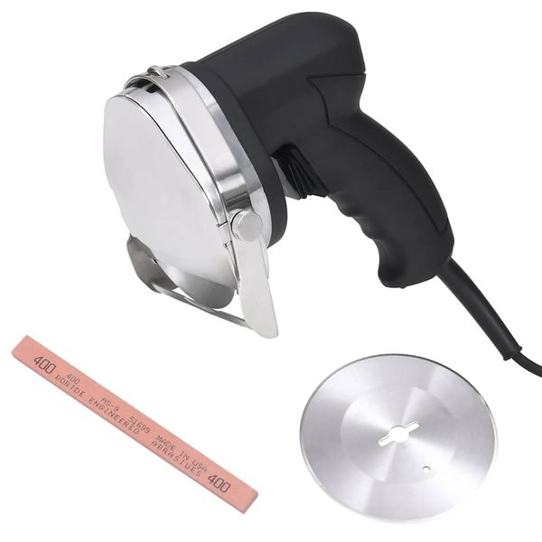 vidaXL Elektrický krájač kebabu s 2 čepeľami a brúsnym kameňom 100 mm