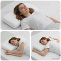 vidaXL Spací vankúš 70 x 36 x 8,5 cm Stredný Pamäťová pena Biela