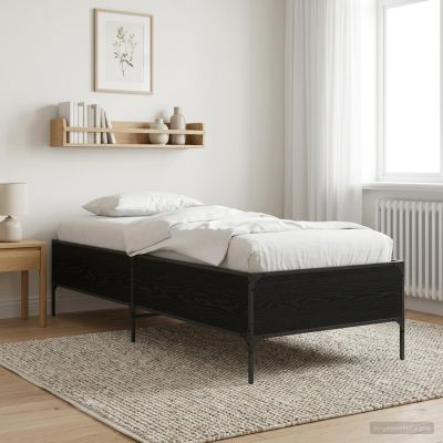 vidaXL Rám postele Čierny dub 80 x 200 cm Kompozitné drevo