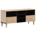 vidaXL TV skrinka 100x33x46 cm, mangový masív