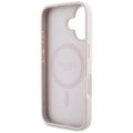 Obal Guess HC MagSafe PU 4G Circle s klasickým logom pre iPhone 16 ružový
