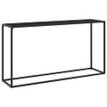 vidaXL Konzolový stolík čierny 140x35x75 cm tvrdené sklo