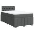 vidaXL Boxspring posteľ s matracom, tmavosivá 120x190 cm, látka