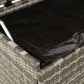vidaXL záhradný úložný box s kolieskami sivý 160x55x75 cm polyratan