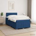 vidaXL Posteľ boxspring s matracom Modrá 120 x 190 cm Látka